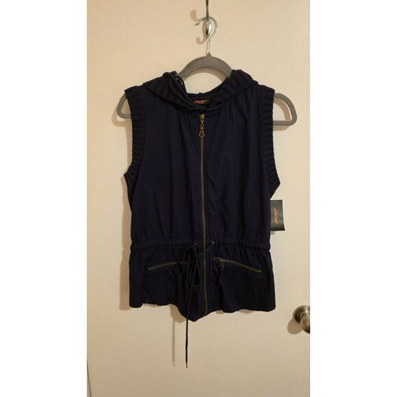 DKNY Active Vest Hooded Zip Blue Purple Womens Size XL Activewear NWT Walking - Picture 3 of 10